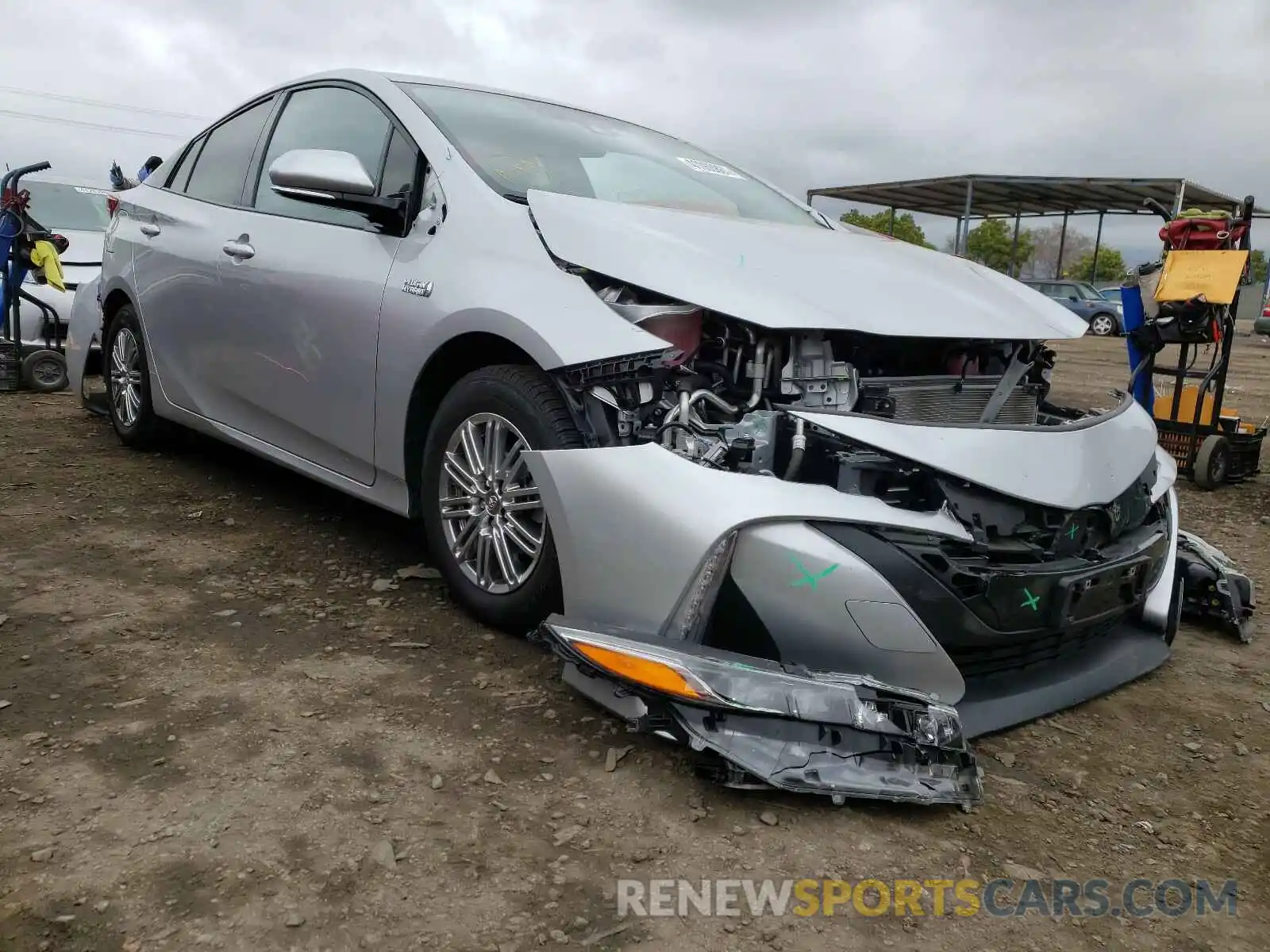 1 Photograph of a damaged car JTDKARFP3K3114607 TOYOTA PRIUS 2019