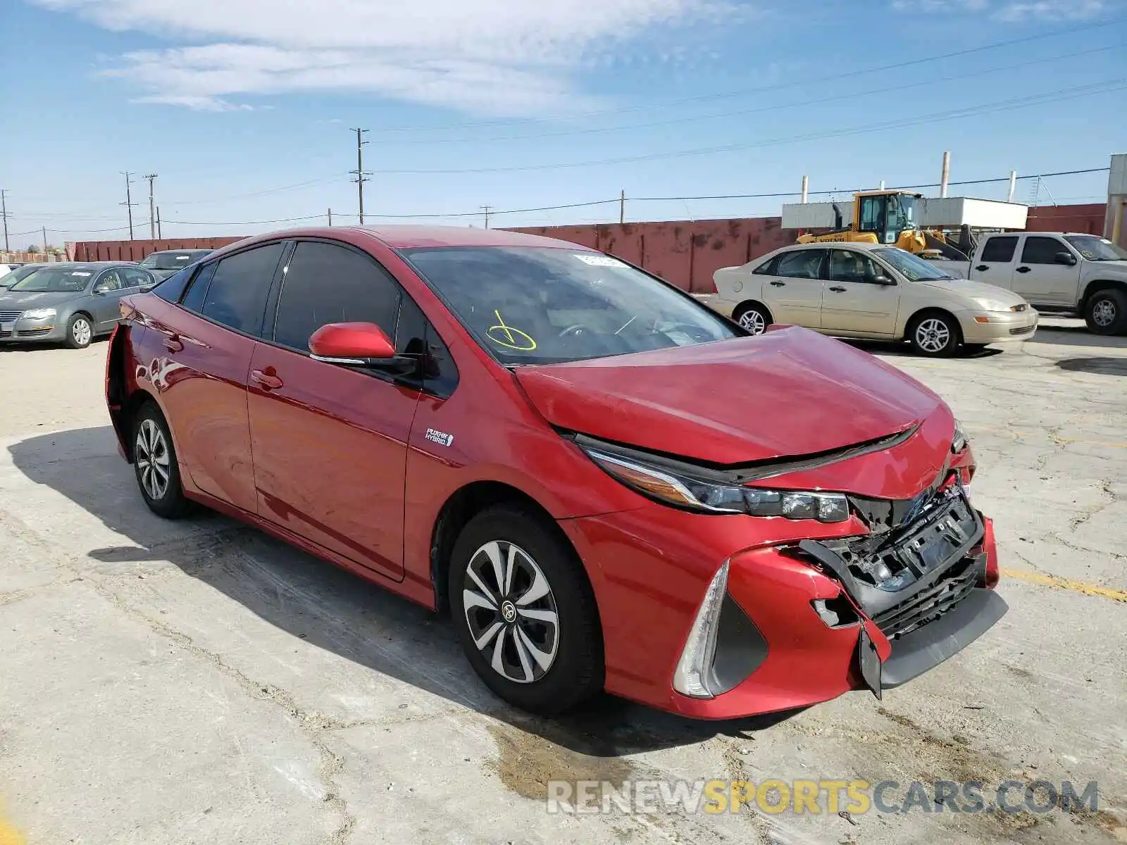 1 Photograph of a damaged car JTDKARFP3K3114946 TOYOTA PRIUS 2019