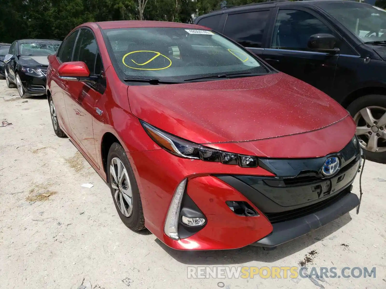 1 Photograph of a damaged car JTDKARFP4K3105608 TOYOTA PRIUS 2019