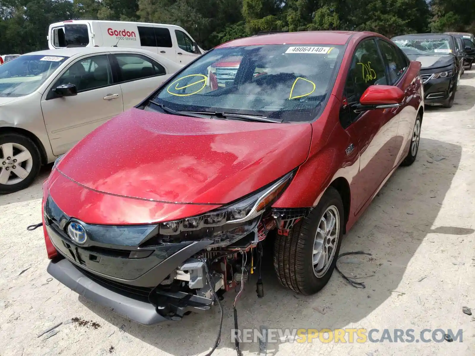 2 Photograph of a damaged car JTDKARFP4K3105608 TOYOTA PRIUS 2019