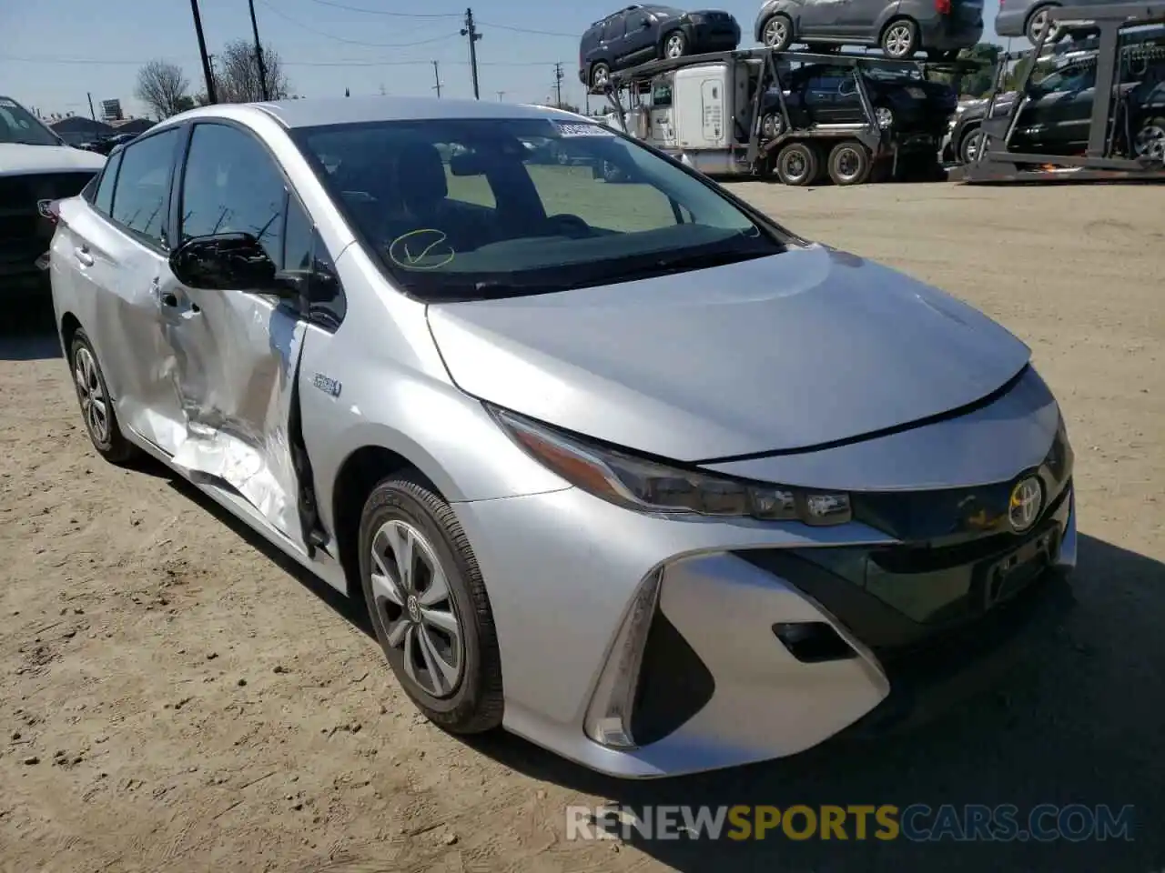 1 Photograph of a damaged car JTDKARFP4K3106676 TOYOTA PRIUS 2019