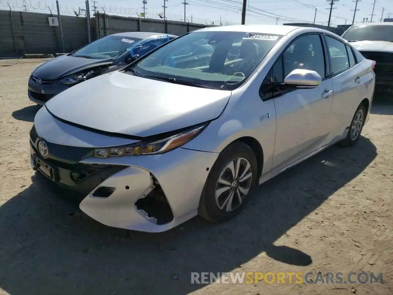 2 Photograph of a damaged car JTDKARFP4K3106676 TOYOTA PRIUS 2019