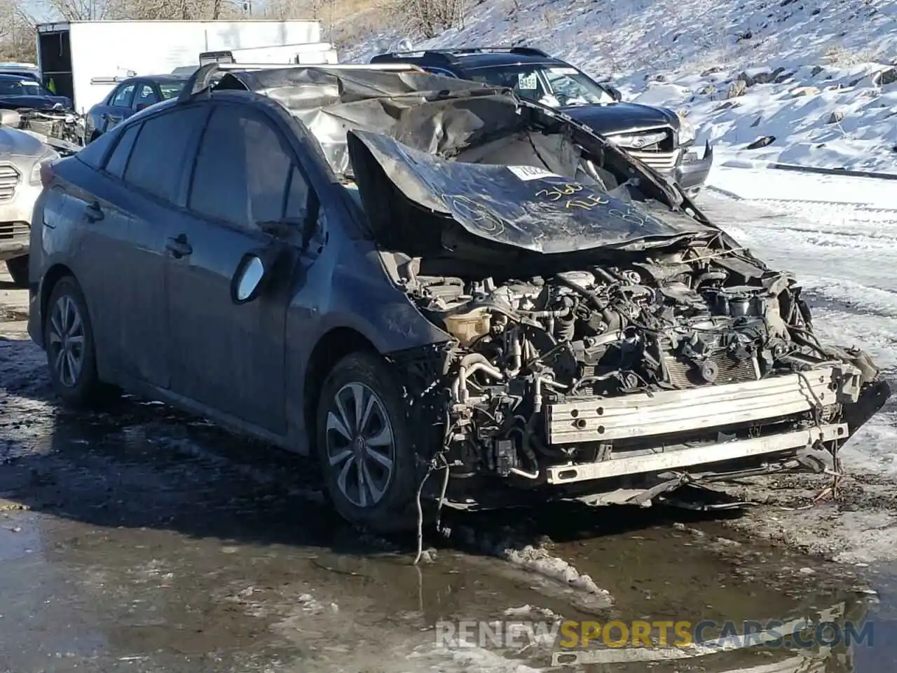 1 Photograph of a damaged car JTDKARFP4K3107844 TOYOTA PRIUS 2019