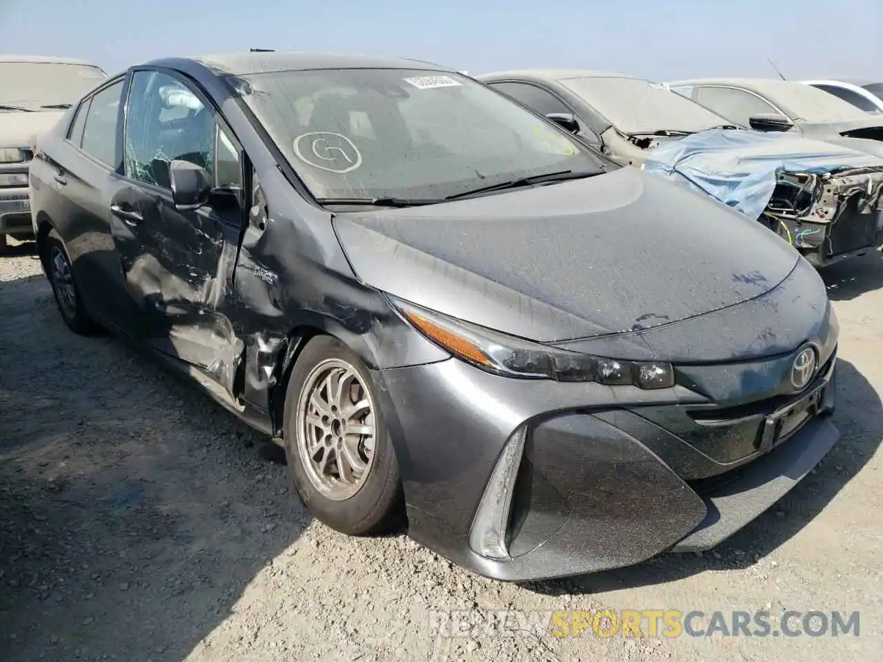 1 Photograph of a damaged car JTDKARFP4K3107987 TOYOTA PRIUS 2019