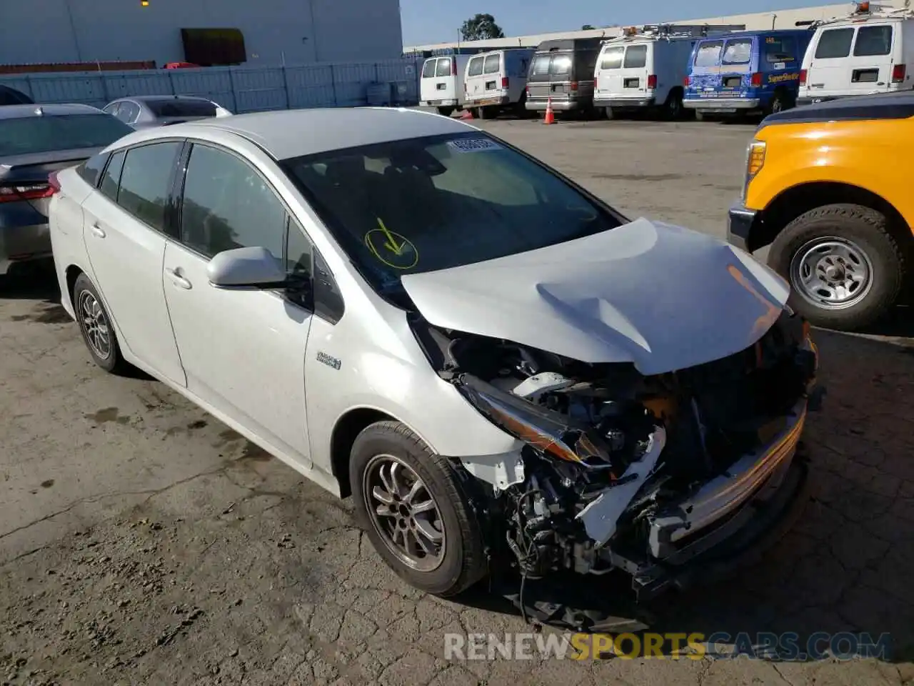 1 Photograph of a damaged car JTDKARFP4K3110484 TOYOTA PRIUS 2019