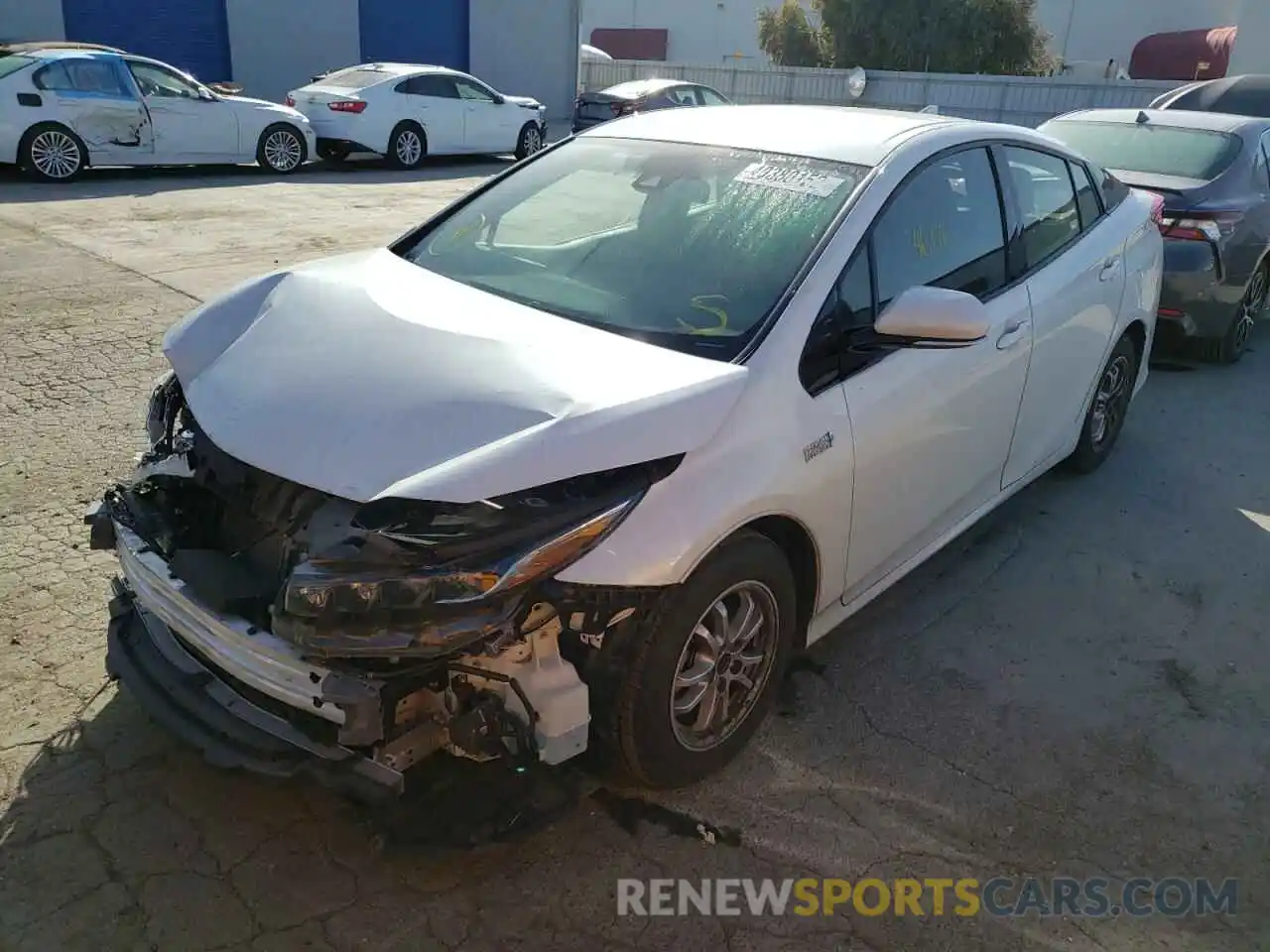 2 Photograph of a damaged car JTDKARFP4K3110484 TOYOTA PRIUS 2019