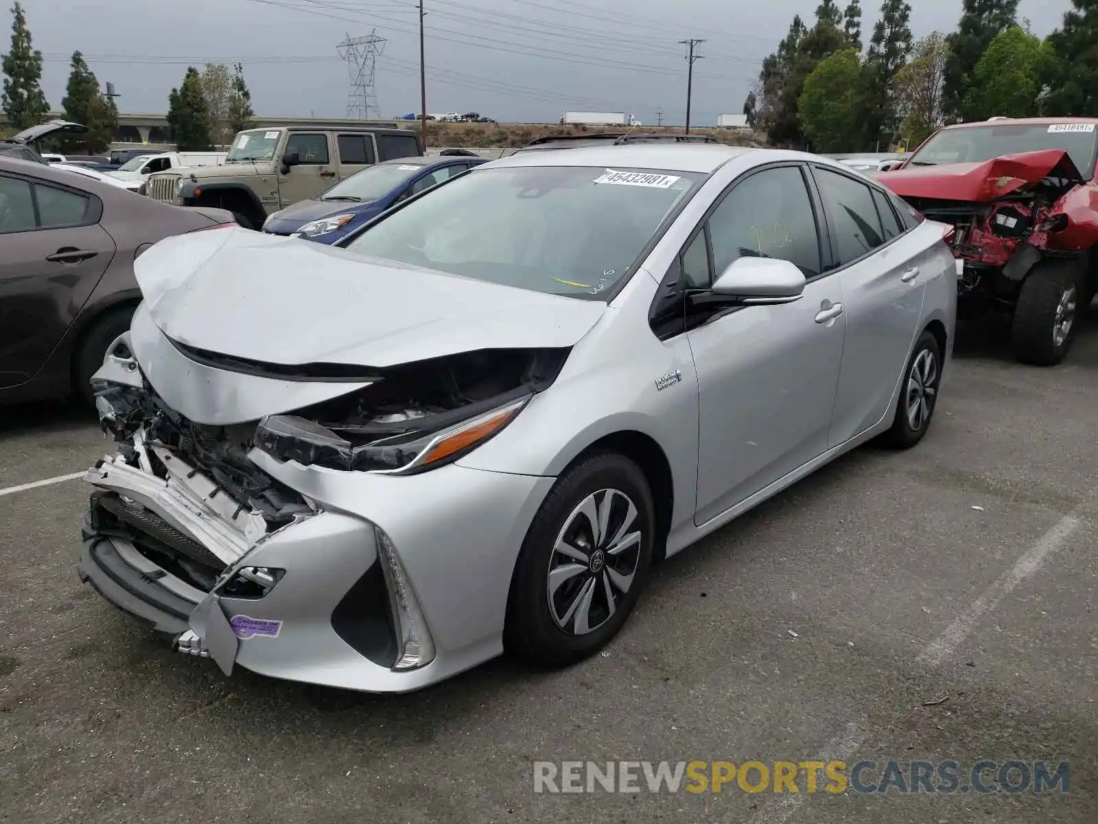 2 Photograph of a damaged car JTDKARFP4K3111814 TOYOTA PRIUS 2019