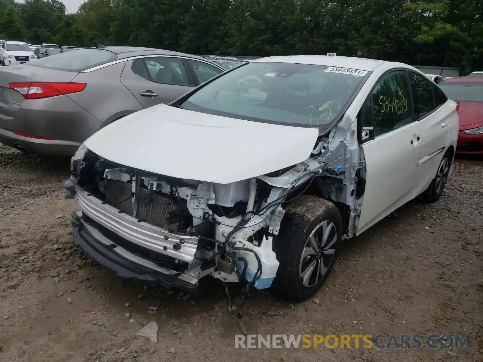 2 Photograph of a damaged car JTDKARFP4K3113448 TOYOTA PRIUS 2019