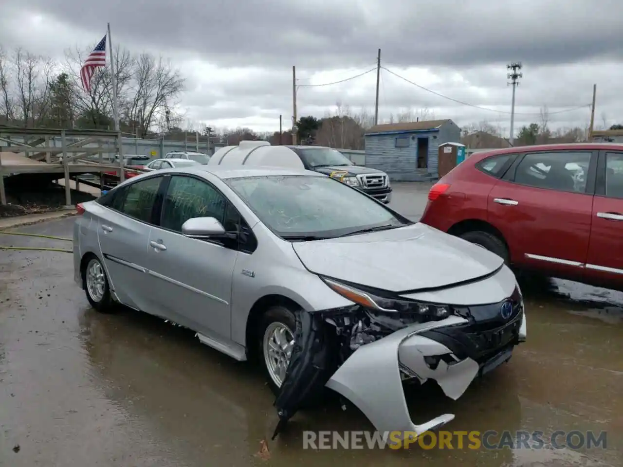 1 Photograph of a damaged car JTDKARFP4K3115524 TOYOTA PRIUS 2019