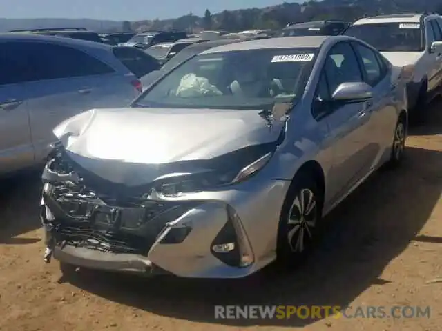 2 Photograph of a damaged car JTDKARFP4K3116768 TOYOTA PRIUS 2019