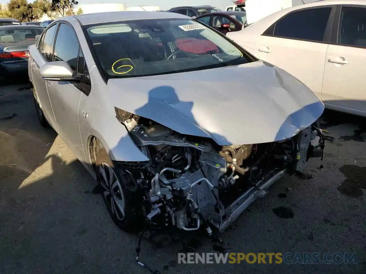 1 Photograph of a damaged car JTDKARFP4K3117659 TOYOTA PRIUS 2019