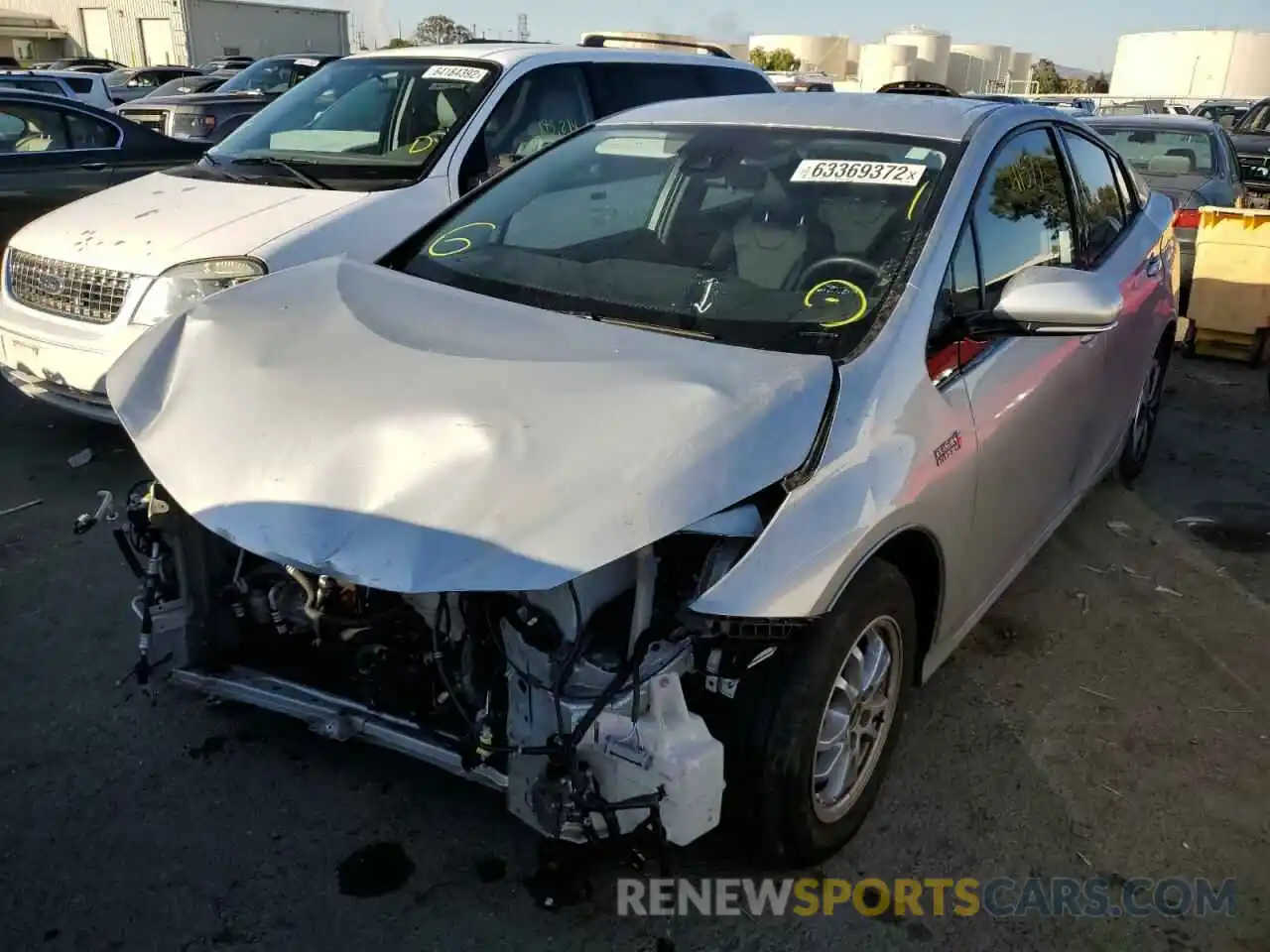 2 Photograph of a damaged car JTDKARFP4K3117659 TOYOTA PRIUS 2019