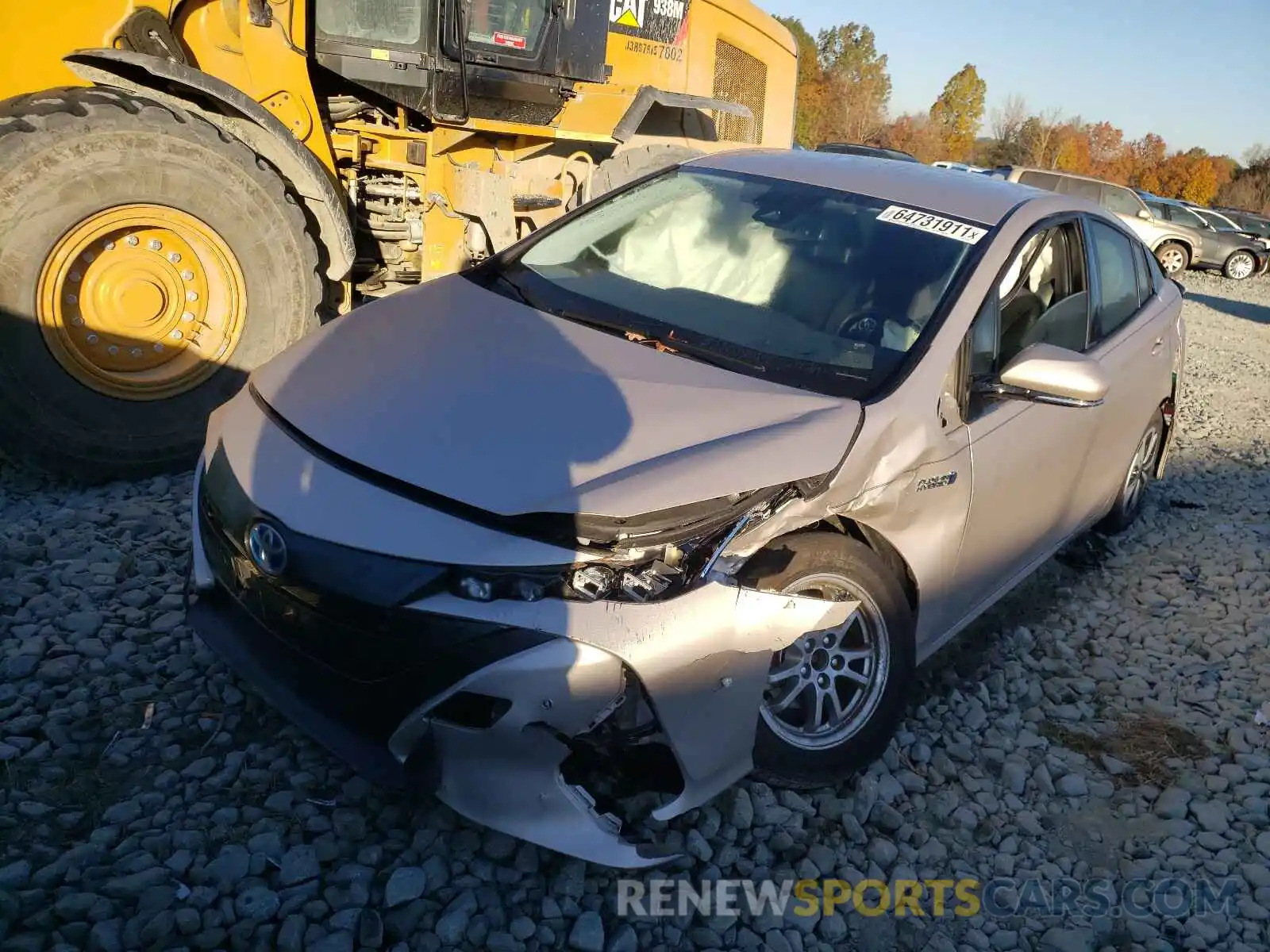 2 Photograph of a damaged car JTDKARFP4K3117709 TOYOTA PRIUS 2019