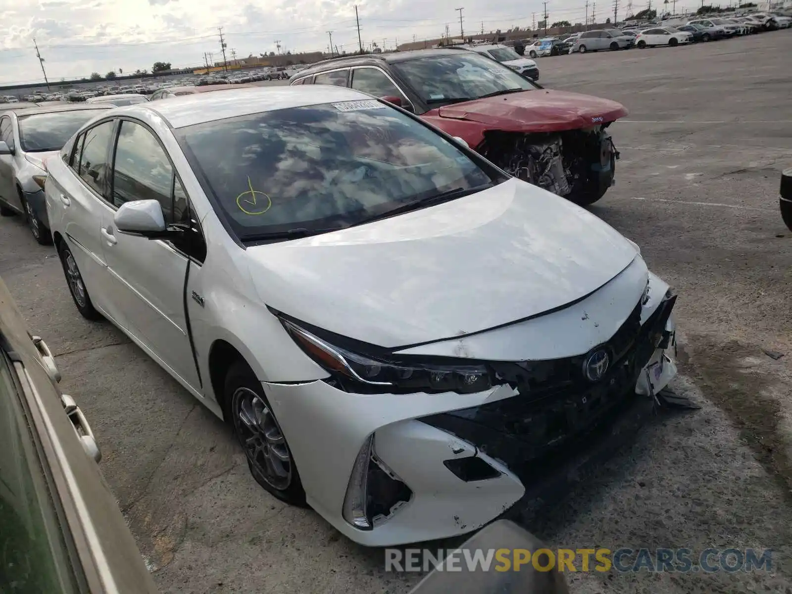 1 Photograph of a damaged car JTDKARFP5K3105097 TOYOTA PRIUS 2019