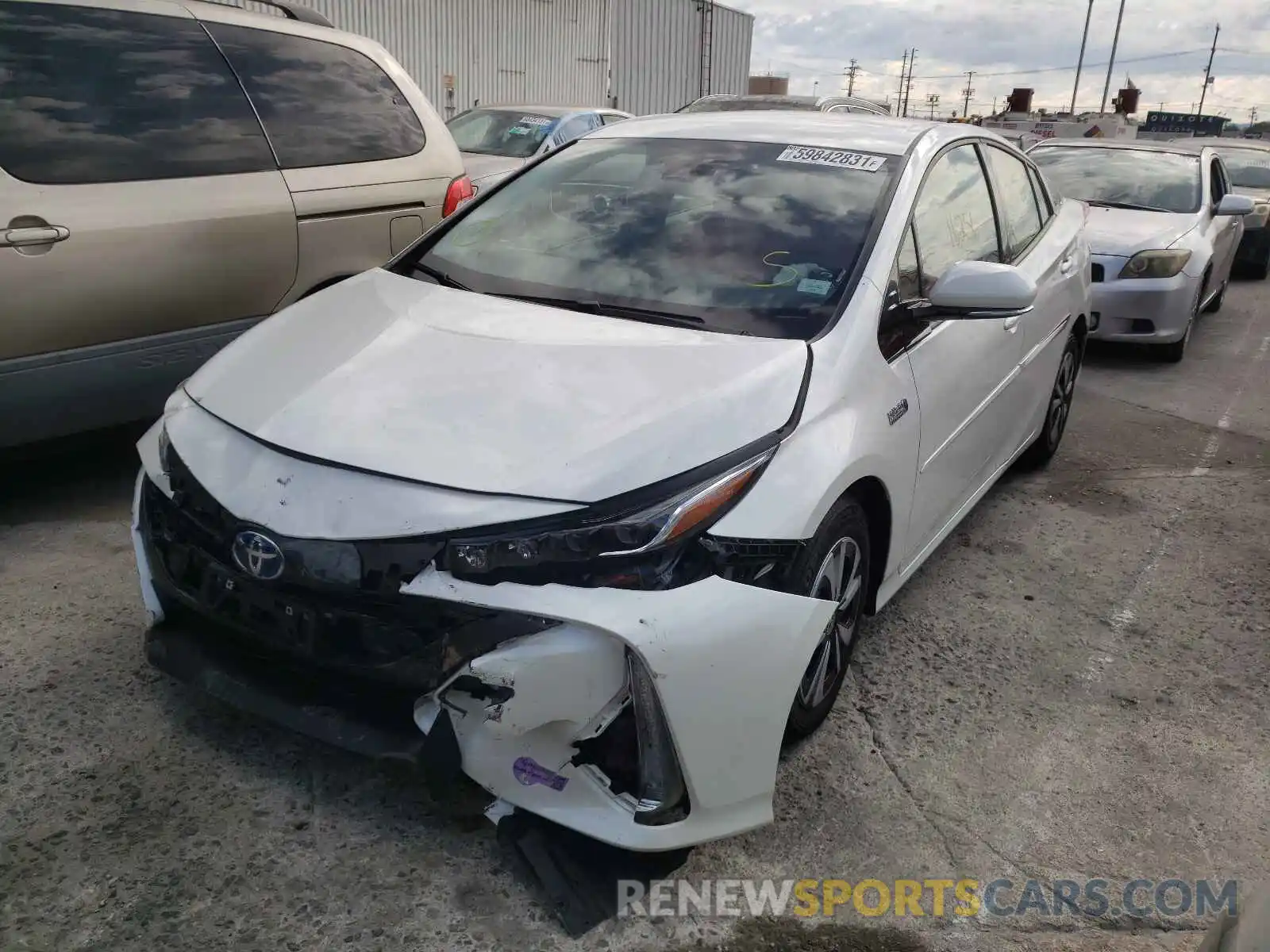 2 Photograph of a damaged car JTDKARFP5K3105097 TOYOTA PRIUS 2019