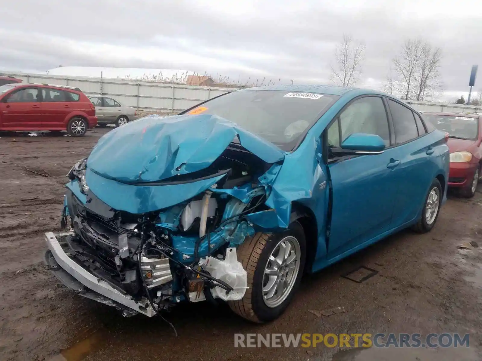 2 Photograph of a damaged car JTDKARFP5K3105178 TOYOTA PRIUS 2019