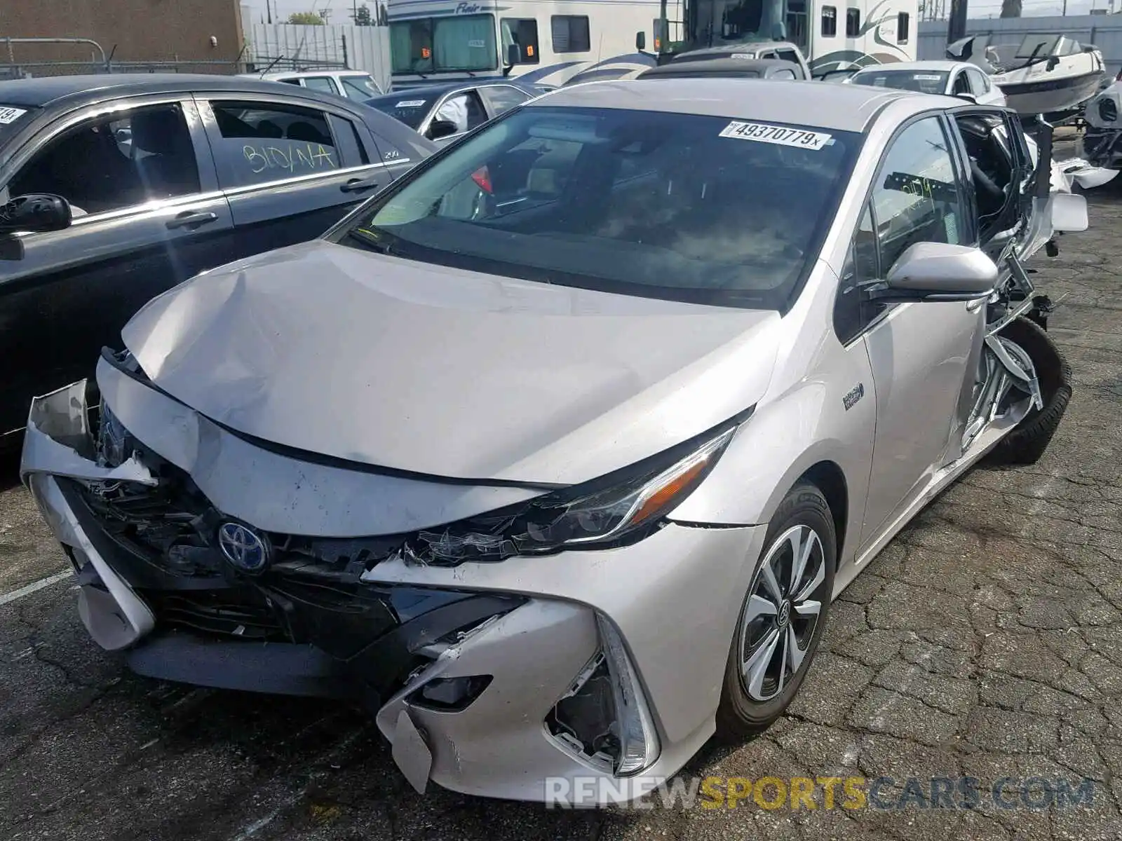 2 Photograph of a damaged car JTDKARFP5K3107660 TOYOTA PRIUS 2019