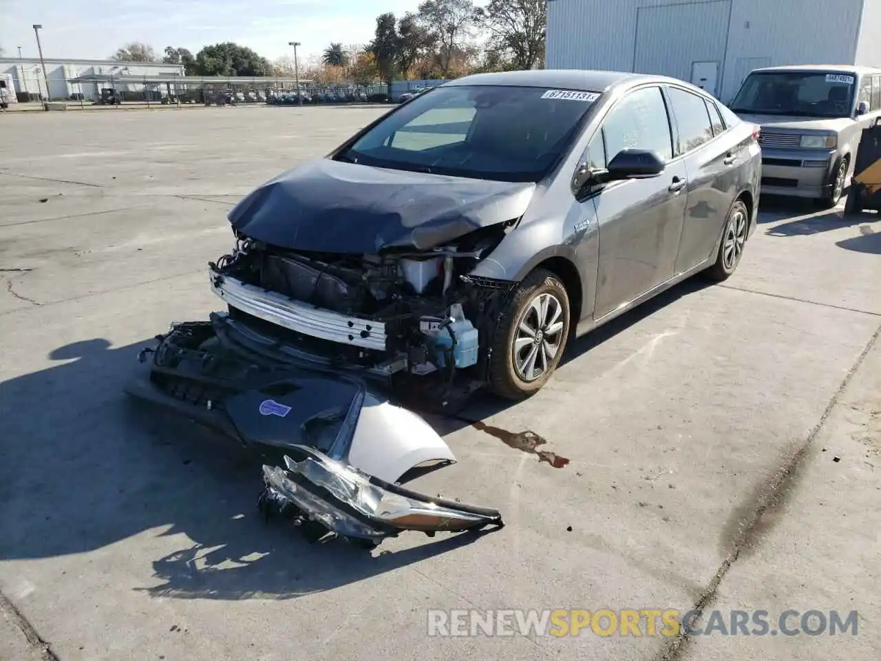 2 Photograph of a damaged car JTDKARFP5K3109926 TOYOTA PRIUS 2019