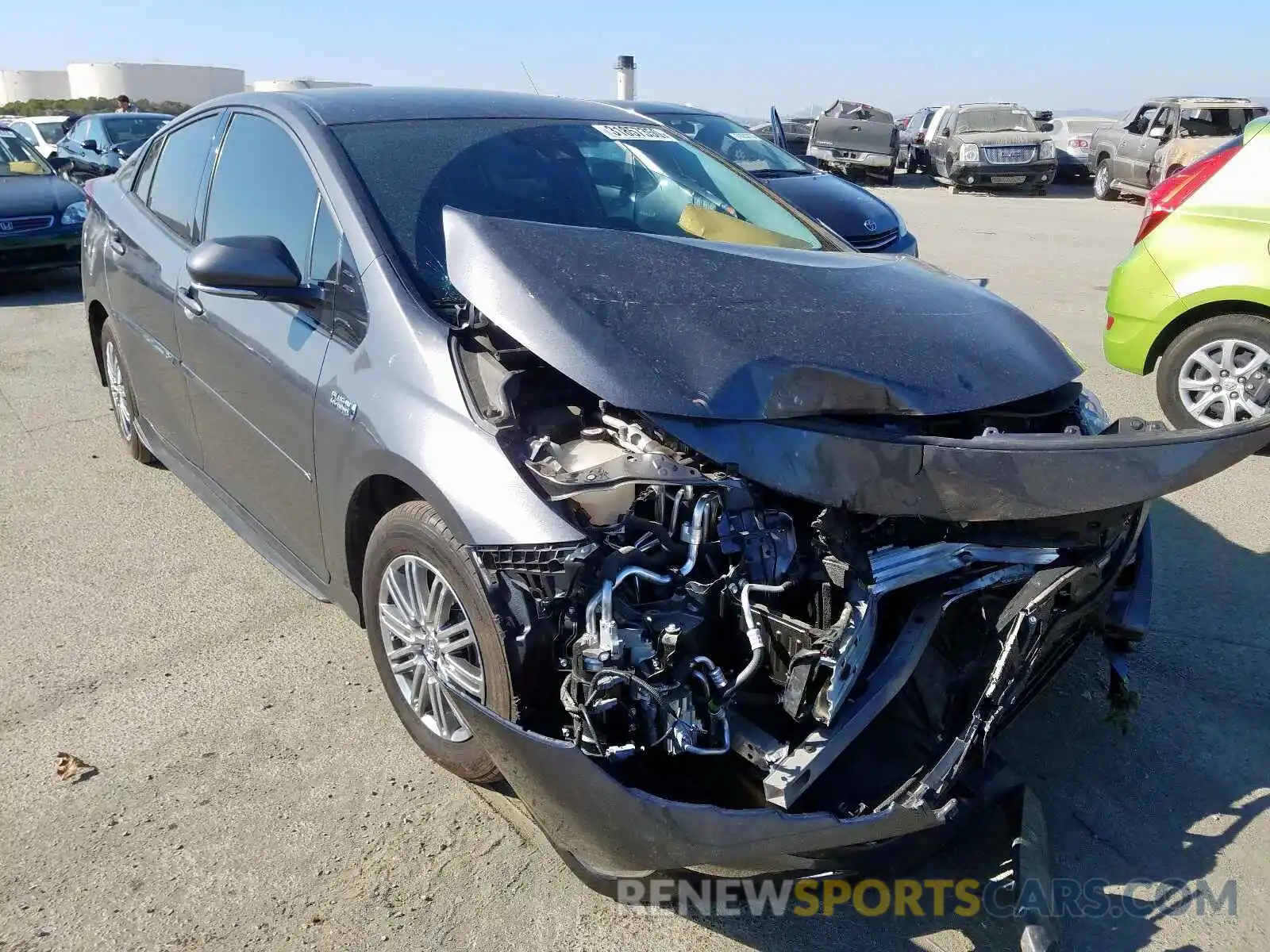 1 Photograph of a damaged car JTDKARFP5K3111353 TOYOTA PRIUS 2019