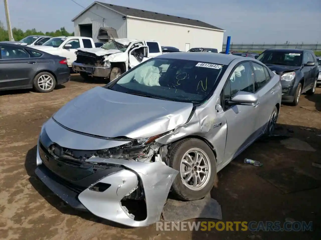 2 Photograph of a damaged car JTDKARFP5K3112812 TOYOTA PRIUS 2019