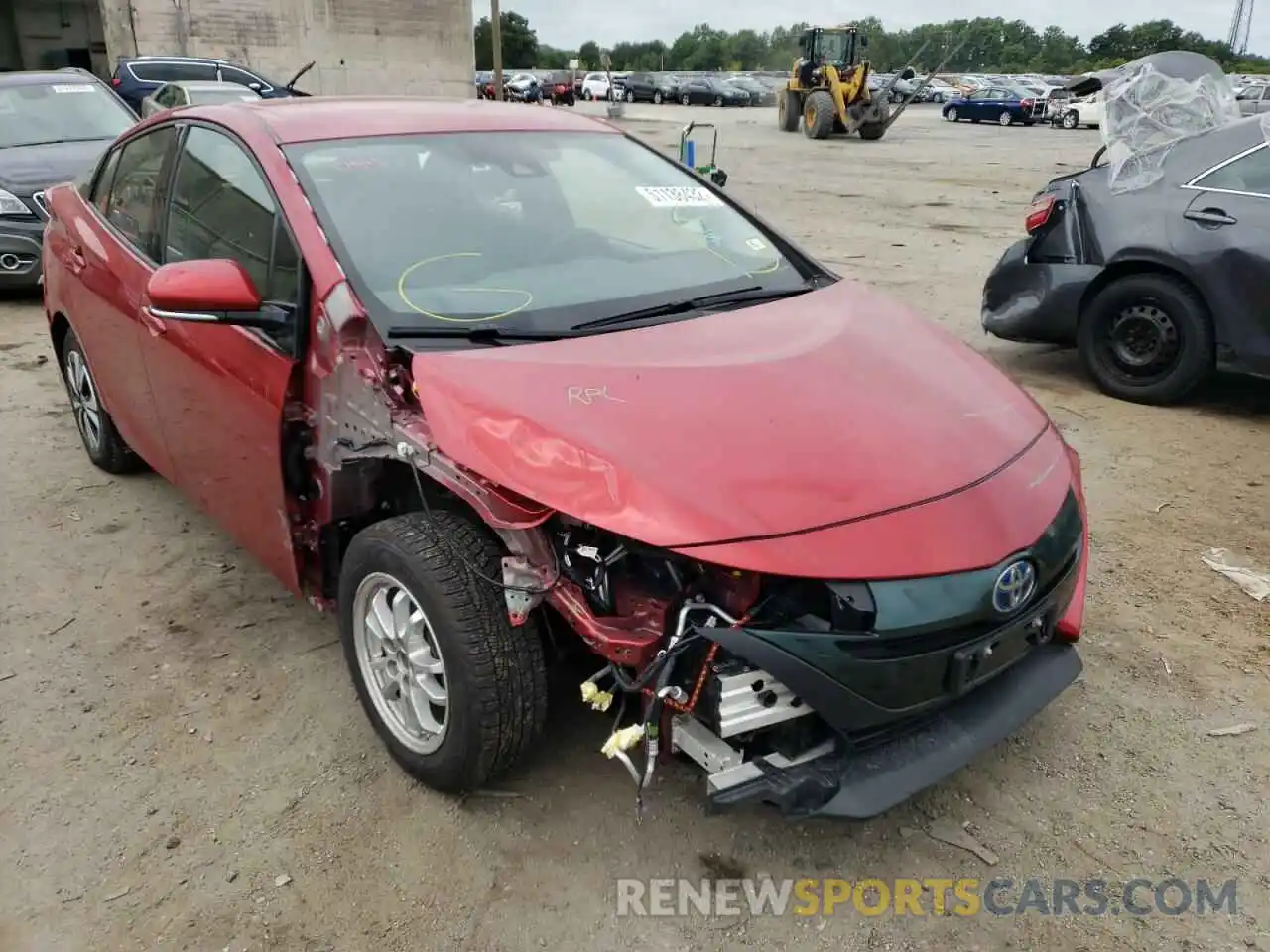 1 Photograph of a damaged car JTDKARFP5K3113605 TOYOTA PRIUS 2019