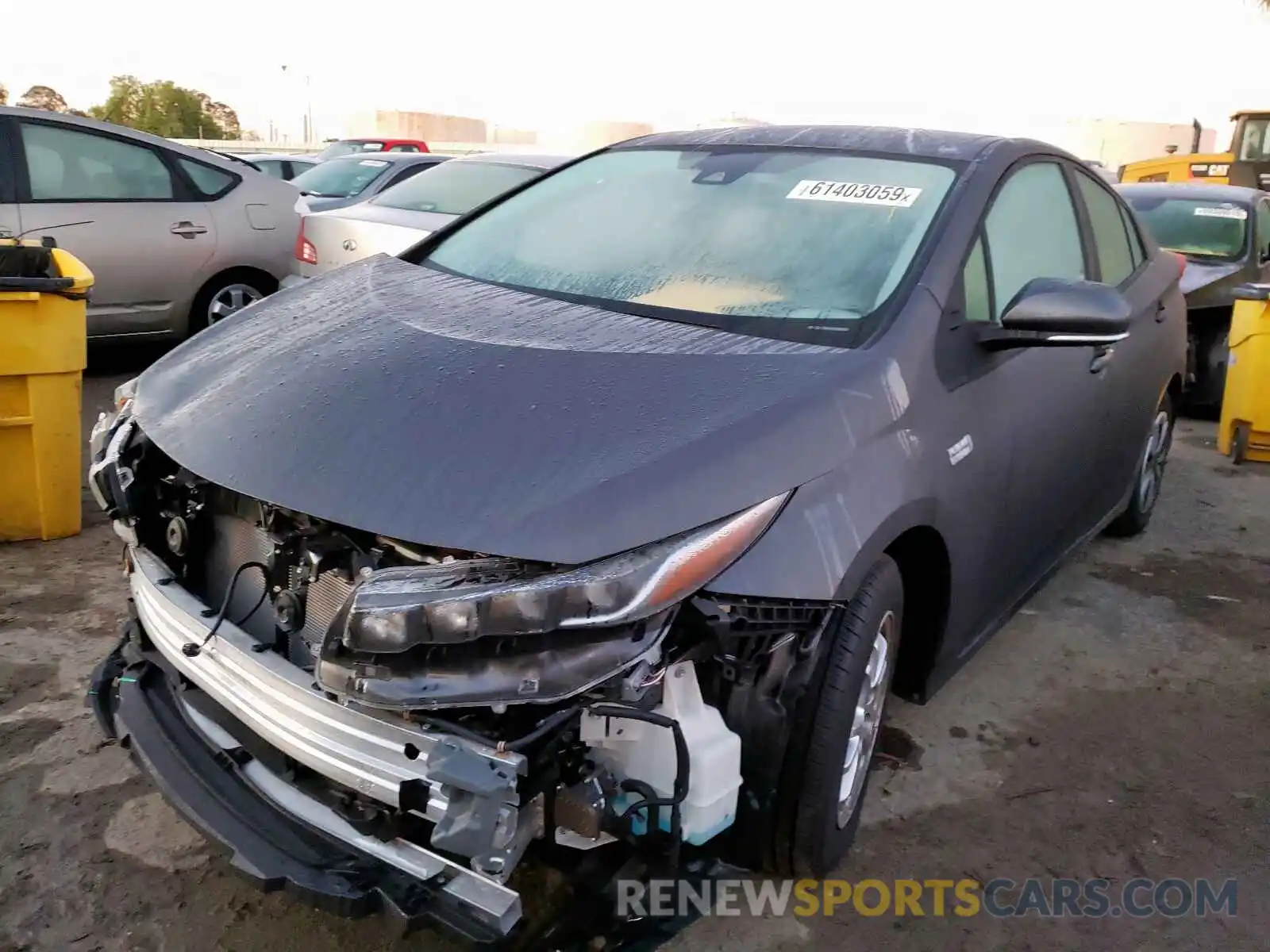 2 Photograph of a damaged car JTDKARFP5K3113703 TOYOTA PRIUS 2019