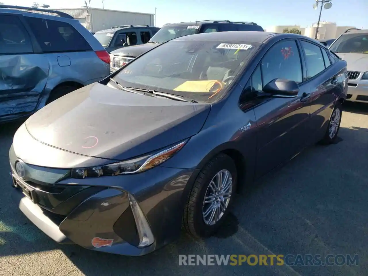 2 Photograph of a damaged car JTDKARFP5K3118190 TOYOTA PRIUS 2019