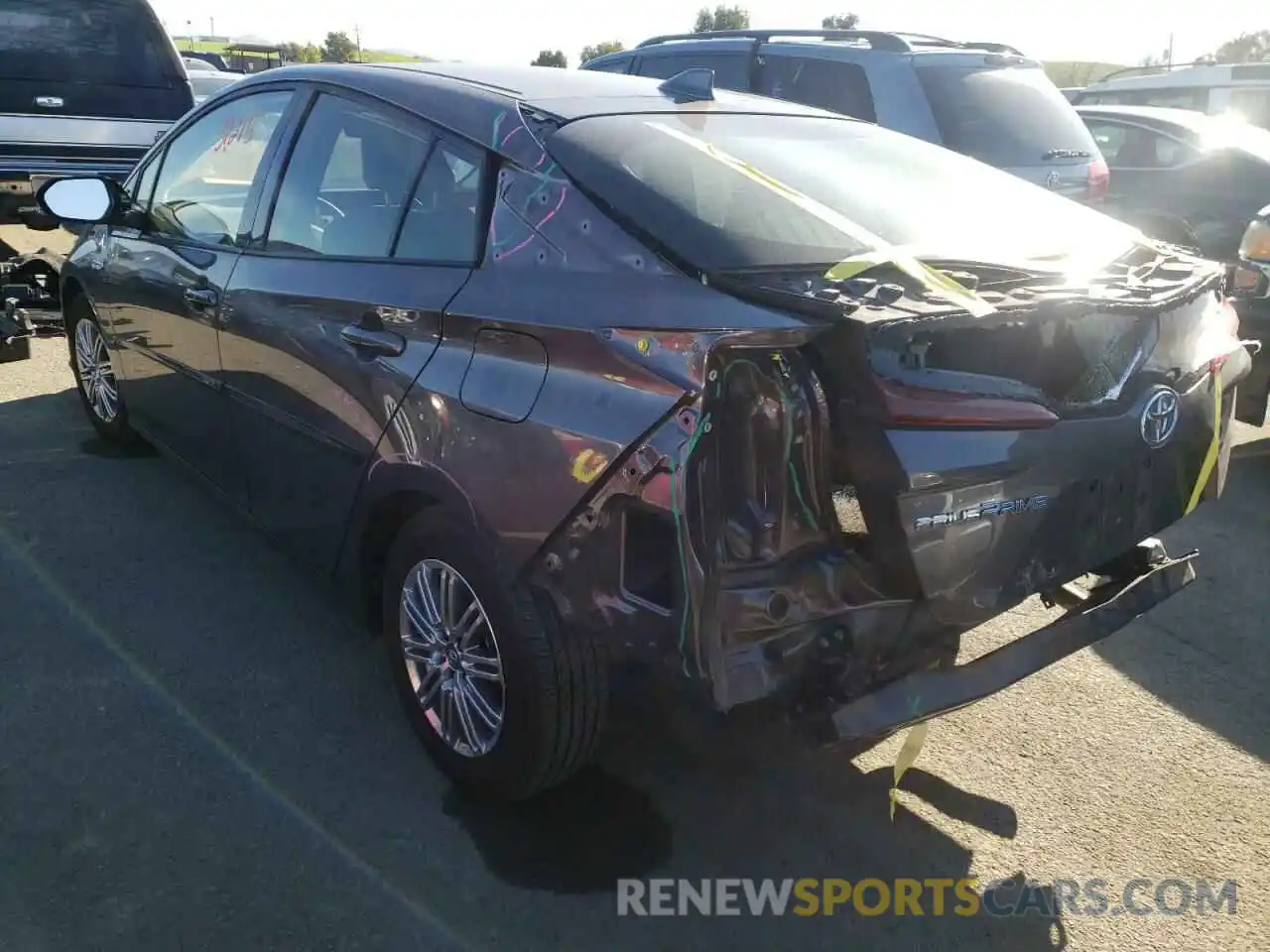 3 Photograph of a damaged car JTDKARFP5K3118190 TOYOTA PRIUS 2019