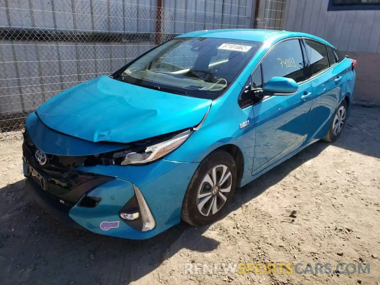 2 Photograph of a damaged car JTDKARFP6K3105447 TOYOTA PRIUS 2019