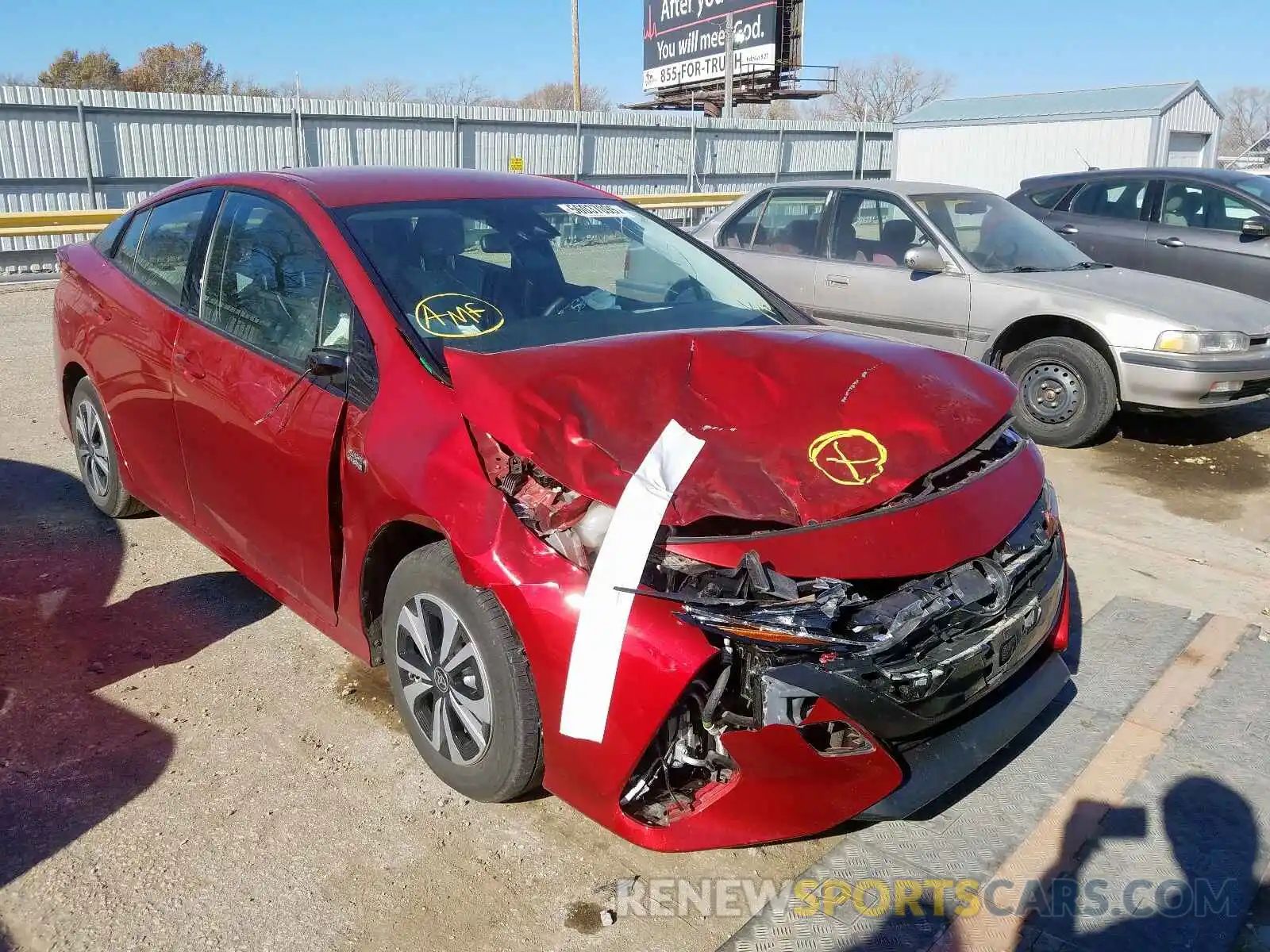 1 Photograph of a damaged car JTDKARFP6K3111037 TOYOTA PRIUS 2019