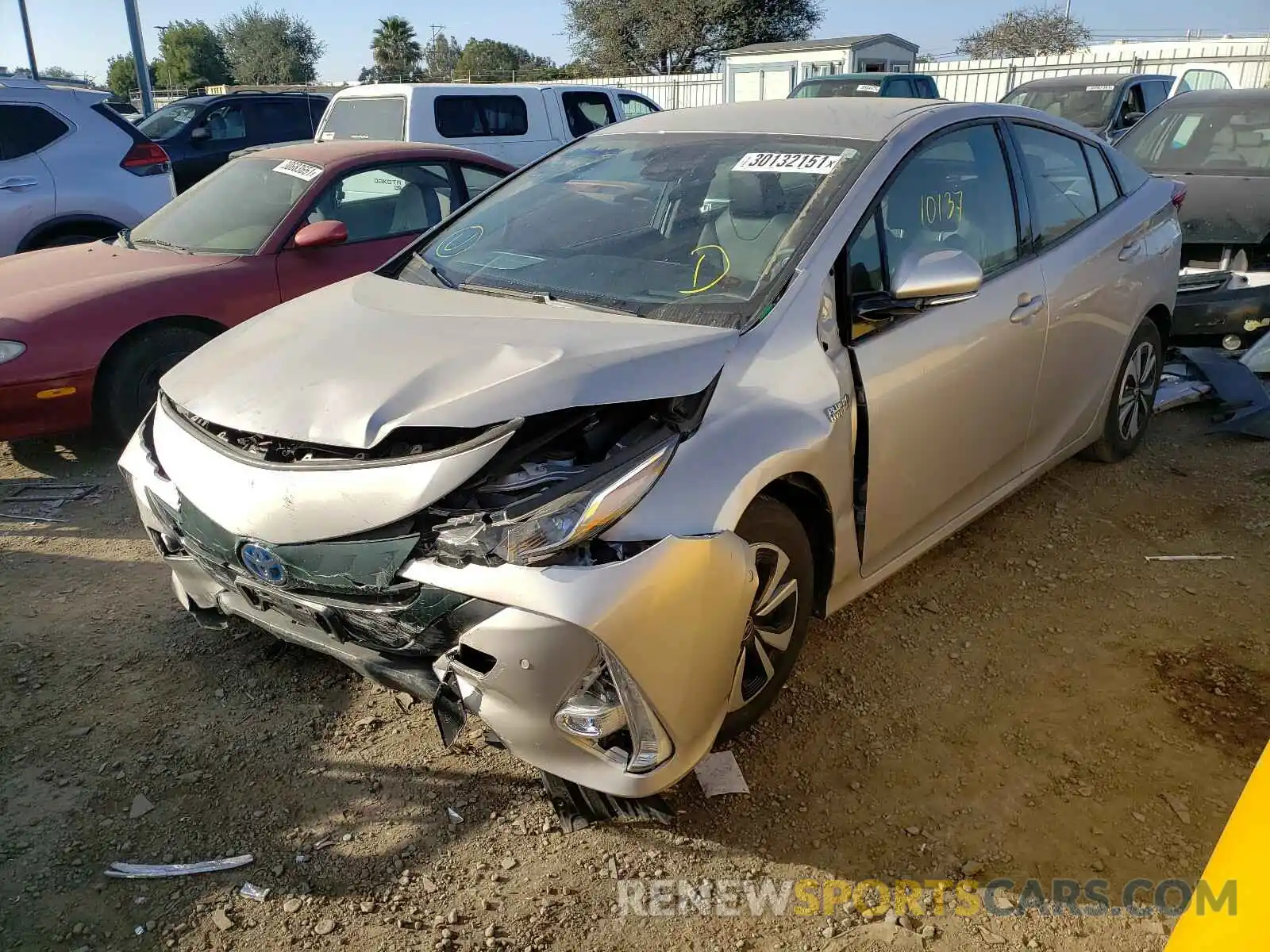 2 Photograph of a damaged car JTDKARFP6K3112852 TOYOTA PRIUS 2019