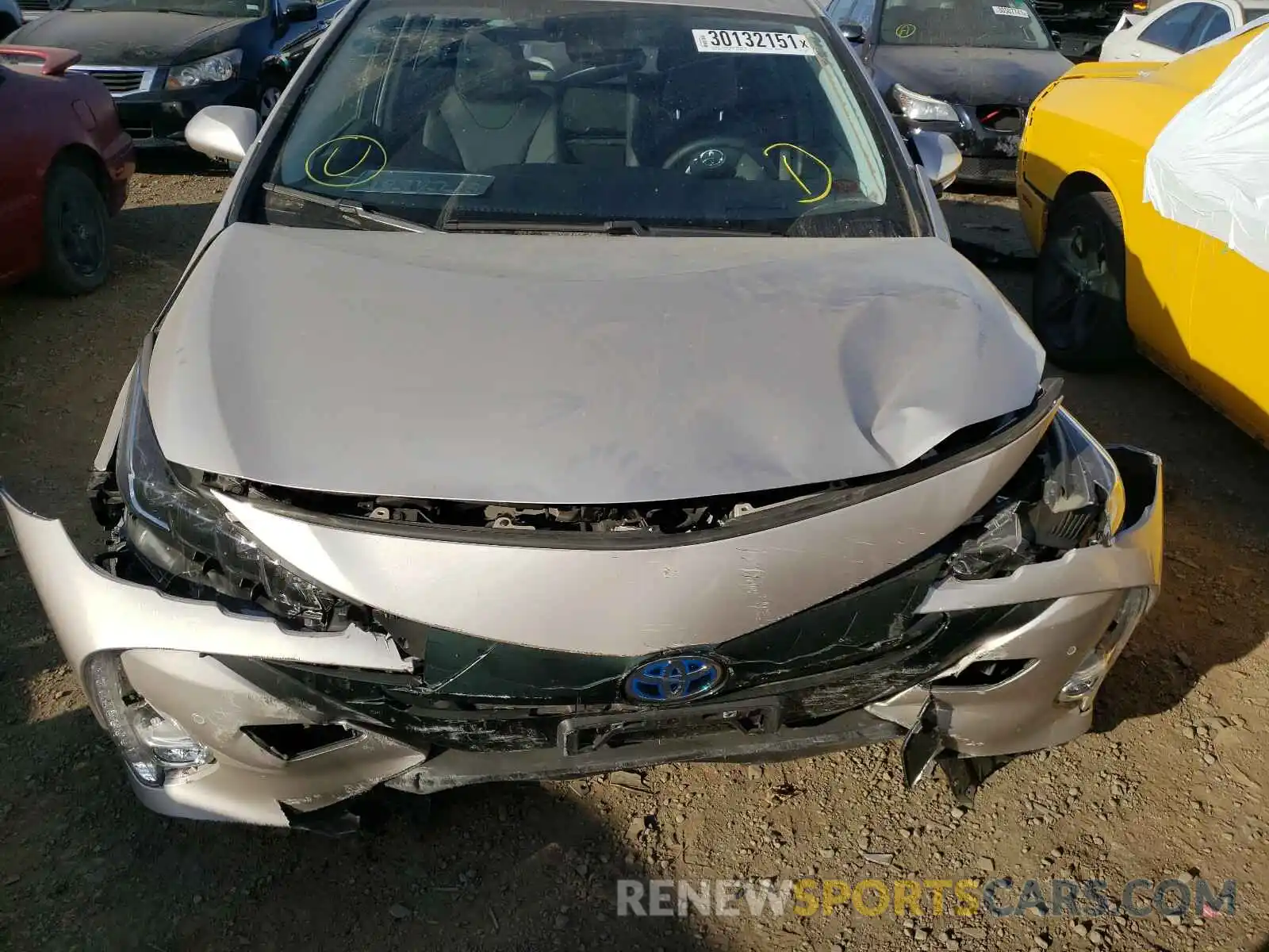 9 Photograph of a damaged car JTDKARFP6K3112852 TOYOTA PRIUS 2019