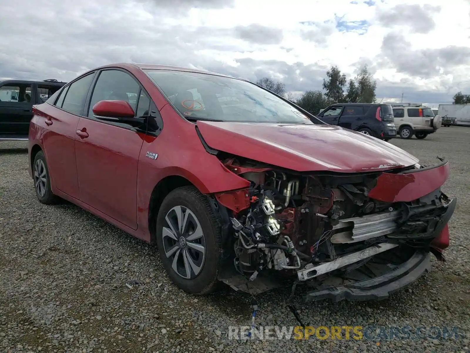 1 Photograph of a damaged car JTDKARFP6K3113256 TOYOTA PRIUS 2019