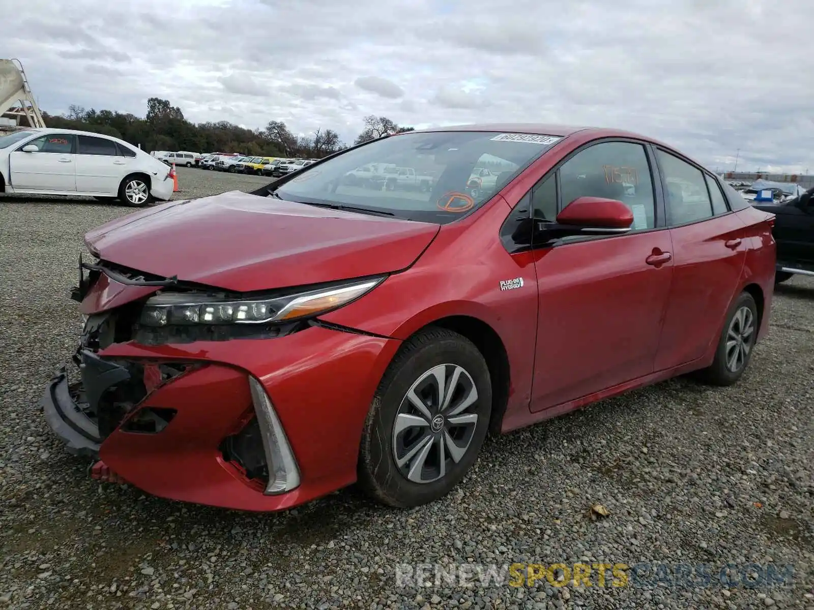 2 Photograph of a damaged car JTDKARFP6K3113256 TOYOTA PRIUS 2019