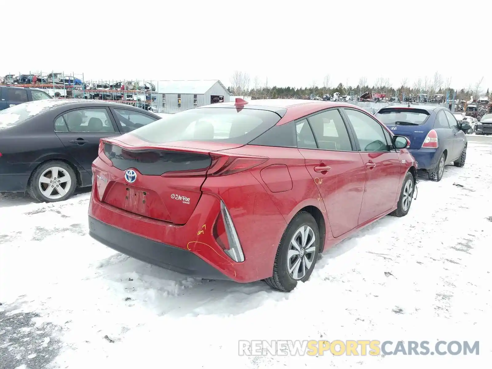 4 Фотография поврежденного автомобиля JTDKARFP7K3107143 TOYOTA PRIUS 2019