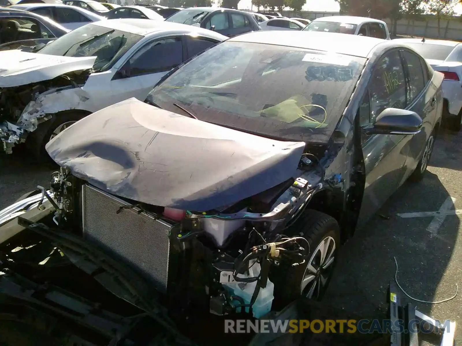 2 Photograph of a damaged car JTDKARFP7K3108924 TOYOTA PRIUS 2019