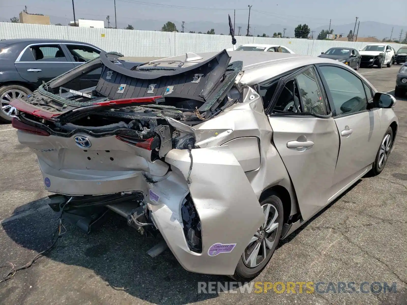 4 Photograph of a damaged car JTDKARFP7K3111127 TOYOTA PRIUS 2019