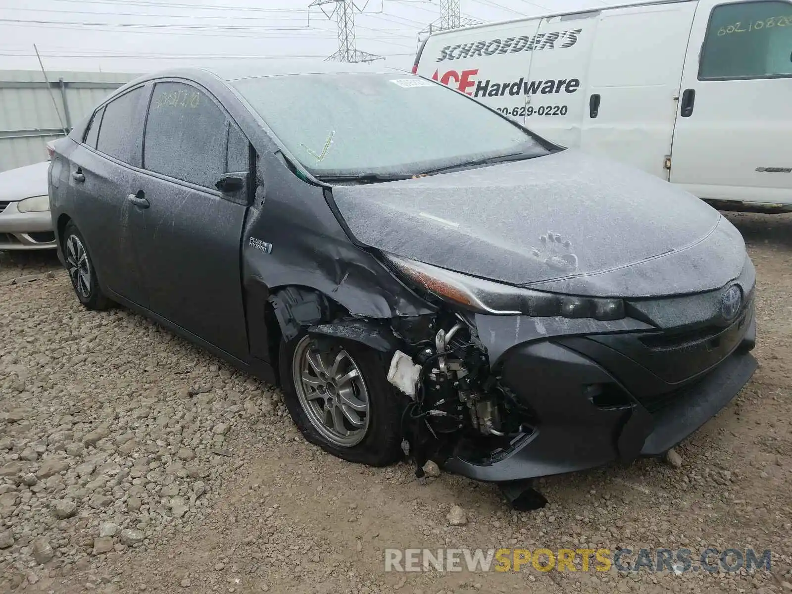 1 Photograph of a damaged car JTDKARFP7K3114884 TOYOTA PRIUS 2019