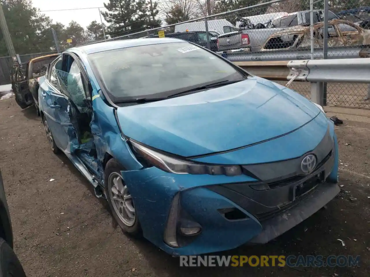 1 Photograph of a damaged car JTDKARFP8K3104865 TOYOTA PRIUS 2019