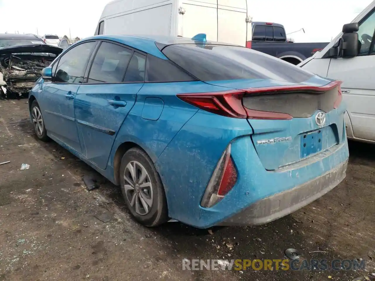 3 Photograph of a damaged car JTDKARFP8K3104865 TOYOTA PRIUS 2019