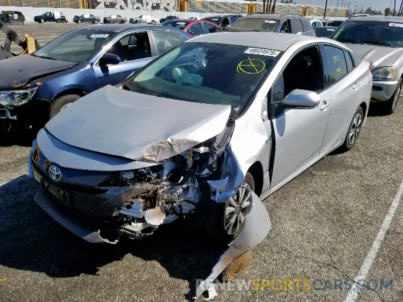 2 Photograph of a damaged car JTDKARFP8K3109421 TOYOTA PRIUS 2019