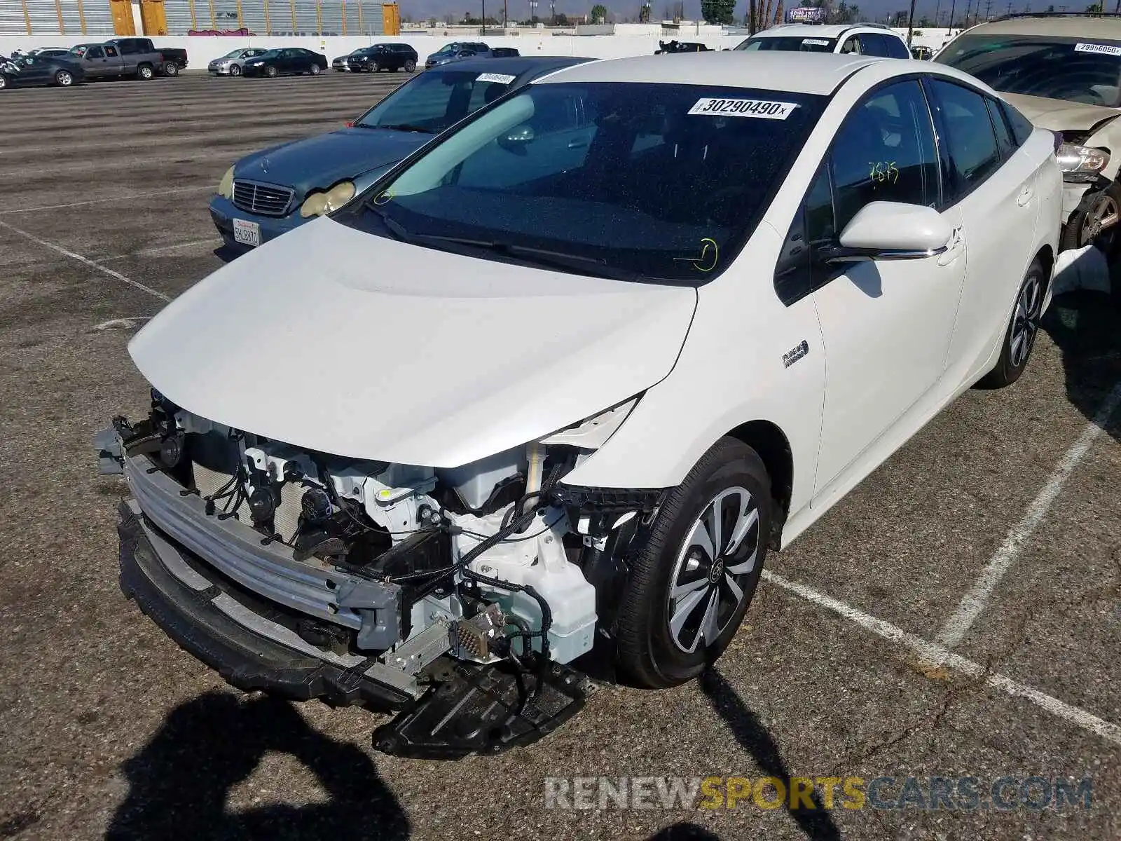 2 Photograph of a damaged car JTDKARFP8K3111833 TOYOTA PRIUS 2019