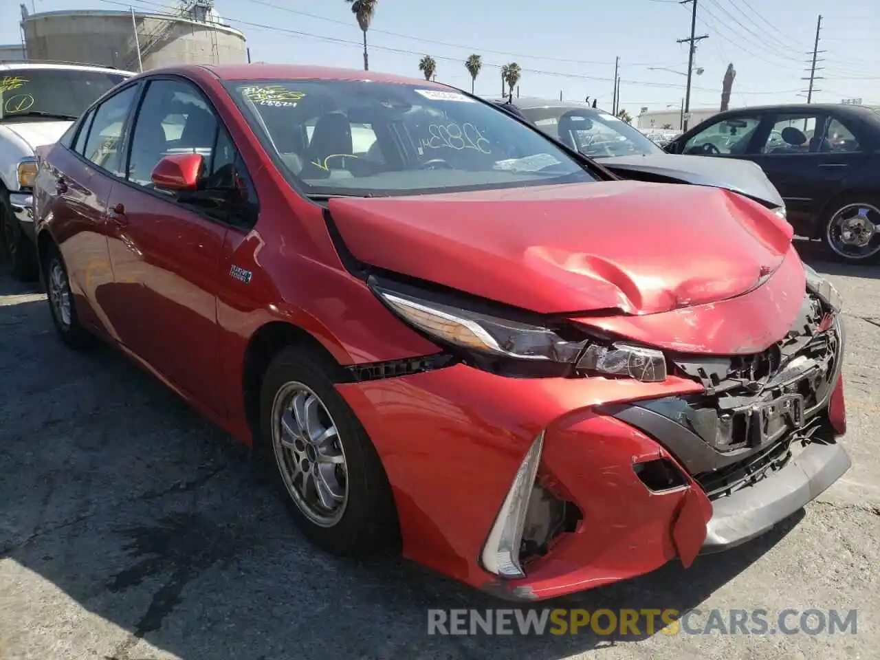 1 Photograph of a damaged car JTDKARFP8K3112349 TOYOTA PRIUS 2019