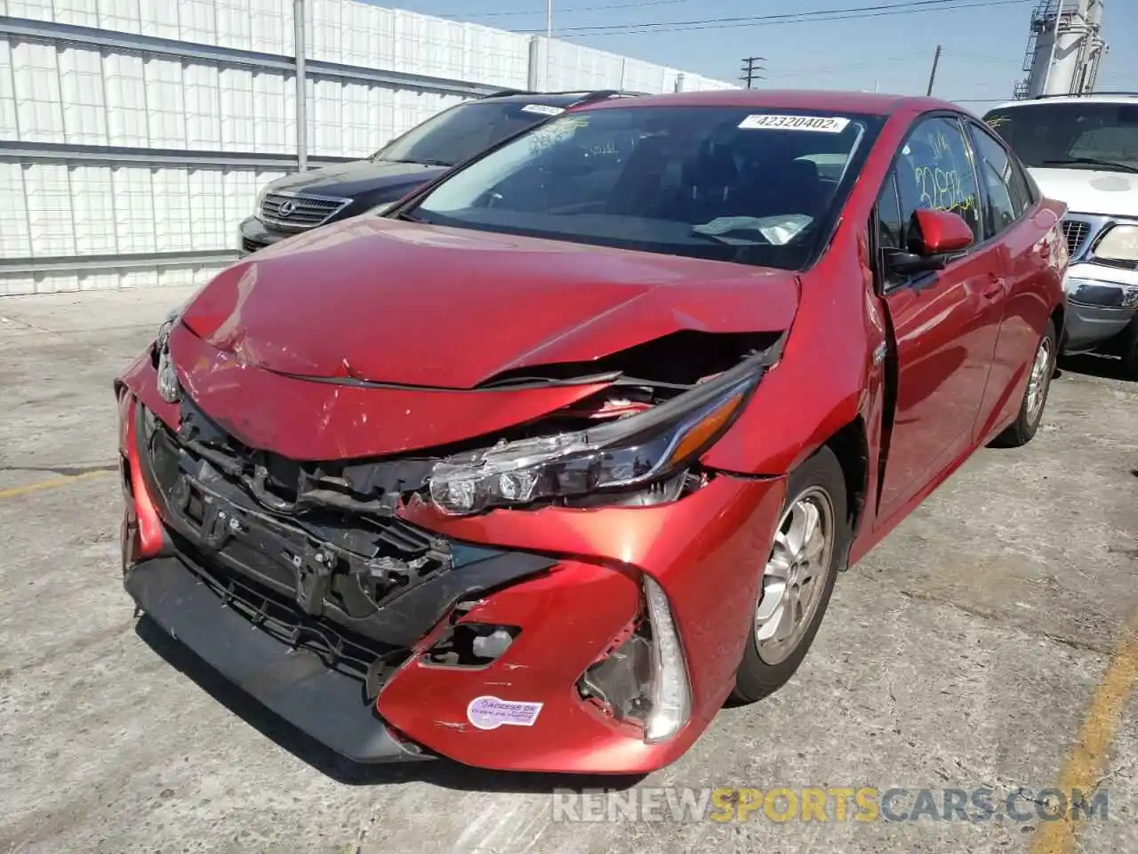 2 Photograph of a damaged car JTDKARFP8K3112349 TOYOTA PRIUS 2019