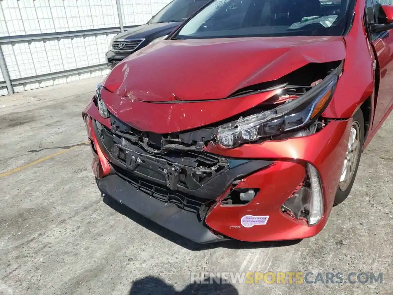 9 Photograph of a damaged car JTDKARFP8K3112349 TOYOTA PRIUS 2019