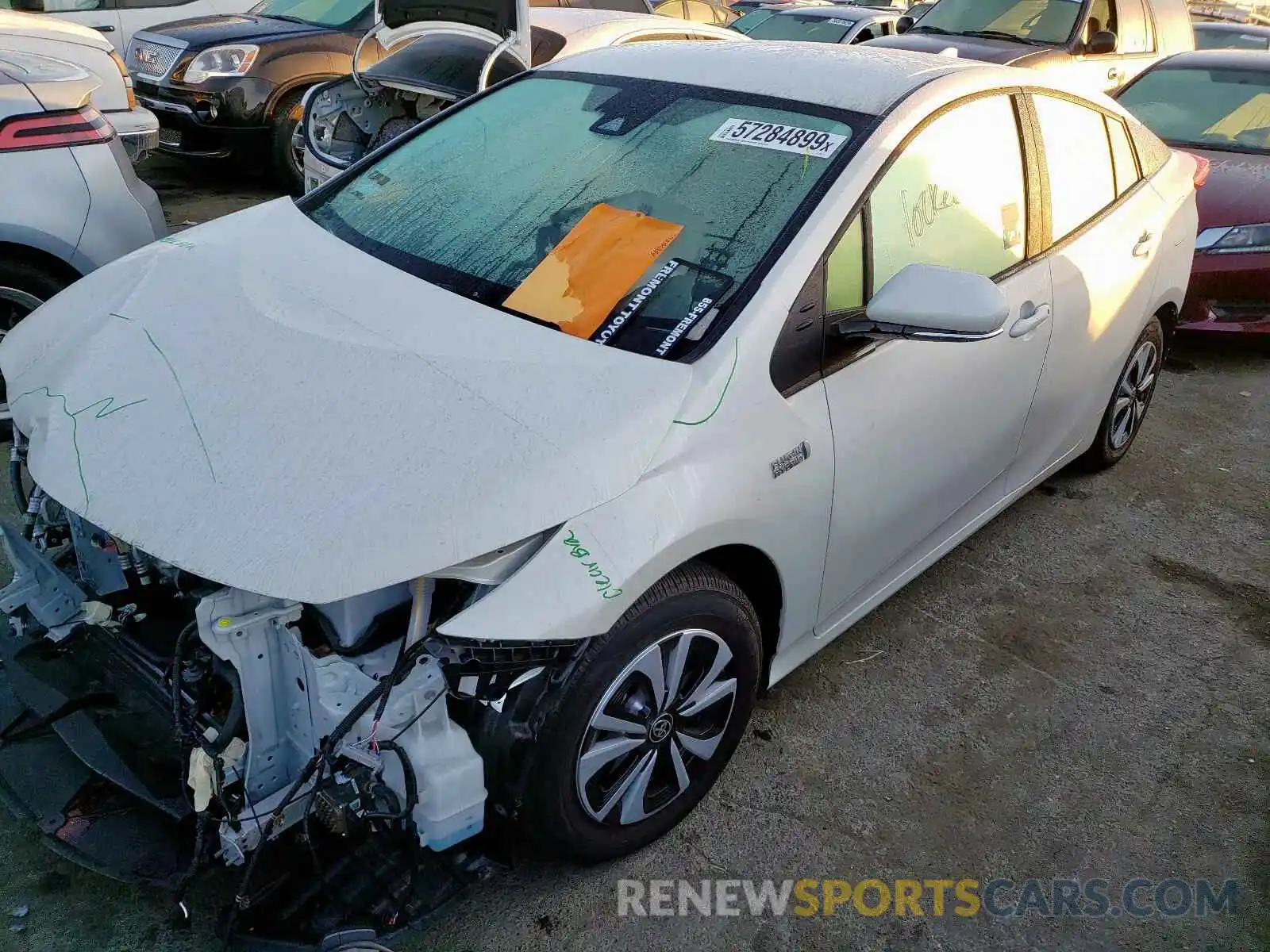 2 Photograph of a damaged car JTDKARFP8K3112710 TOYOTA PRIUS 2019