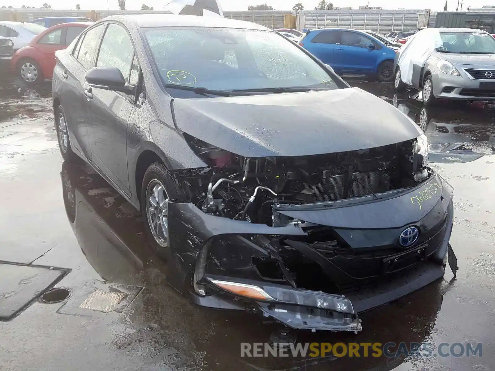 1 Photograph of a damaged car JTDKARFP8K3115283 TOYOTA PRIUS 2019