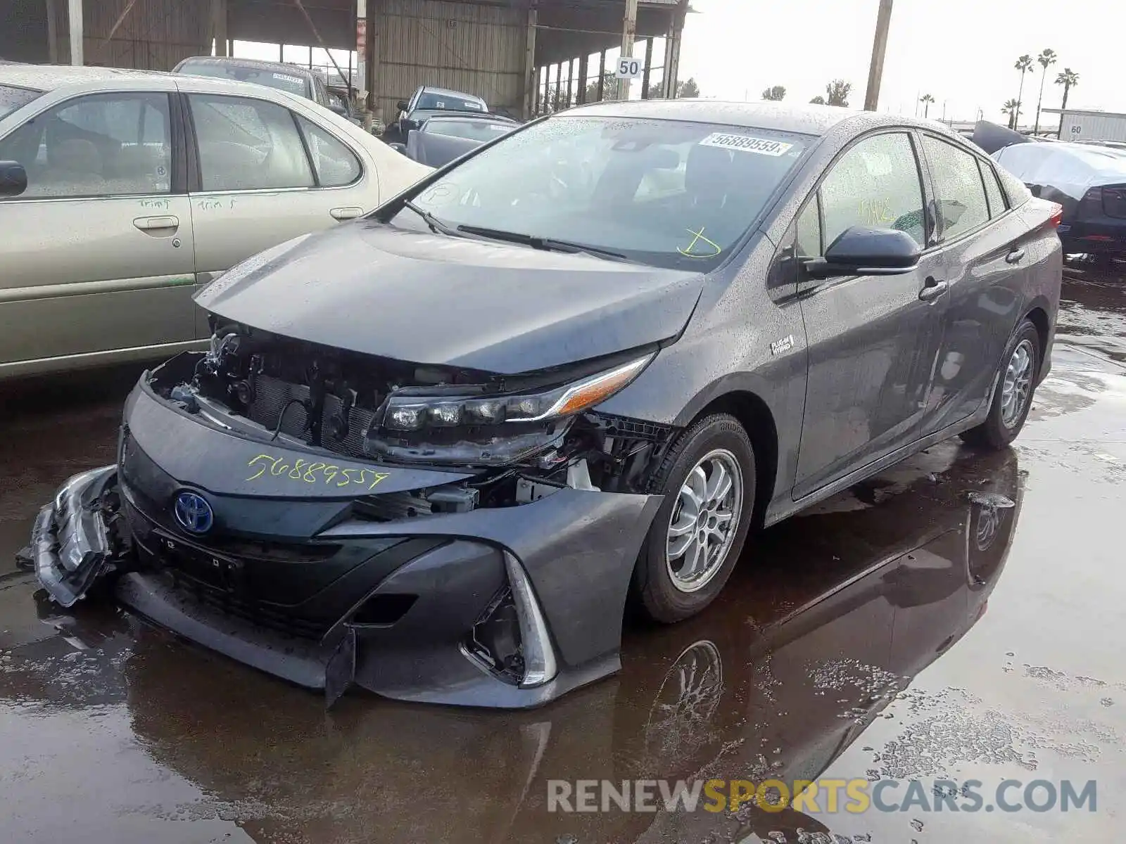 2 Photograph of a damaged car JTDKARFP8K3115283 TOYOTA PRIUS 2019