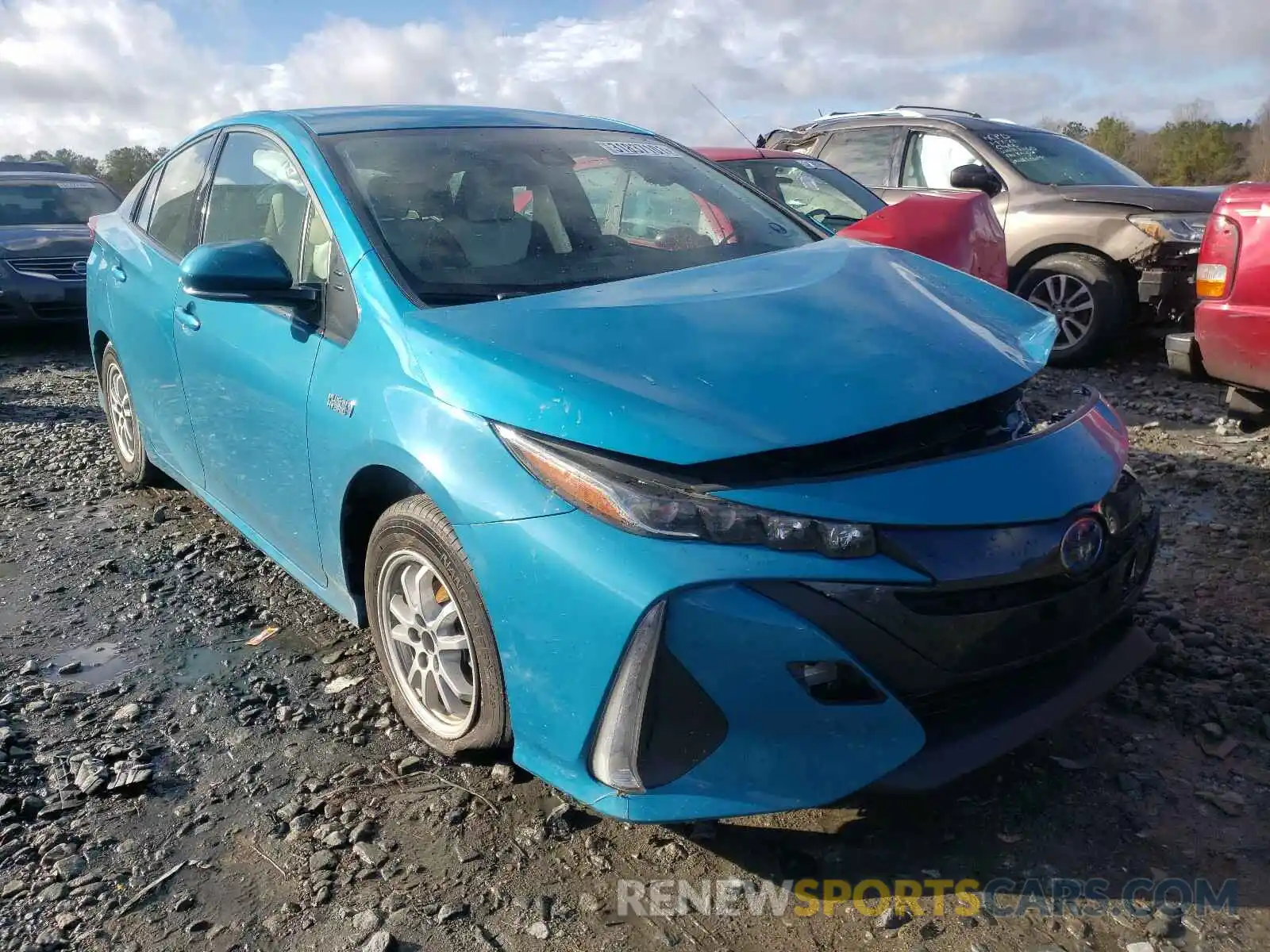 1 Photograph of a damaged car JTDKARFP8K3115316 TOYOTA PRIUS 2019