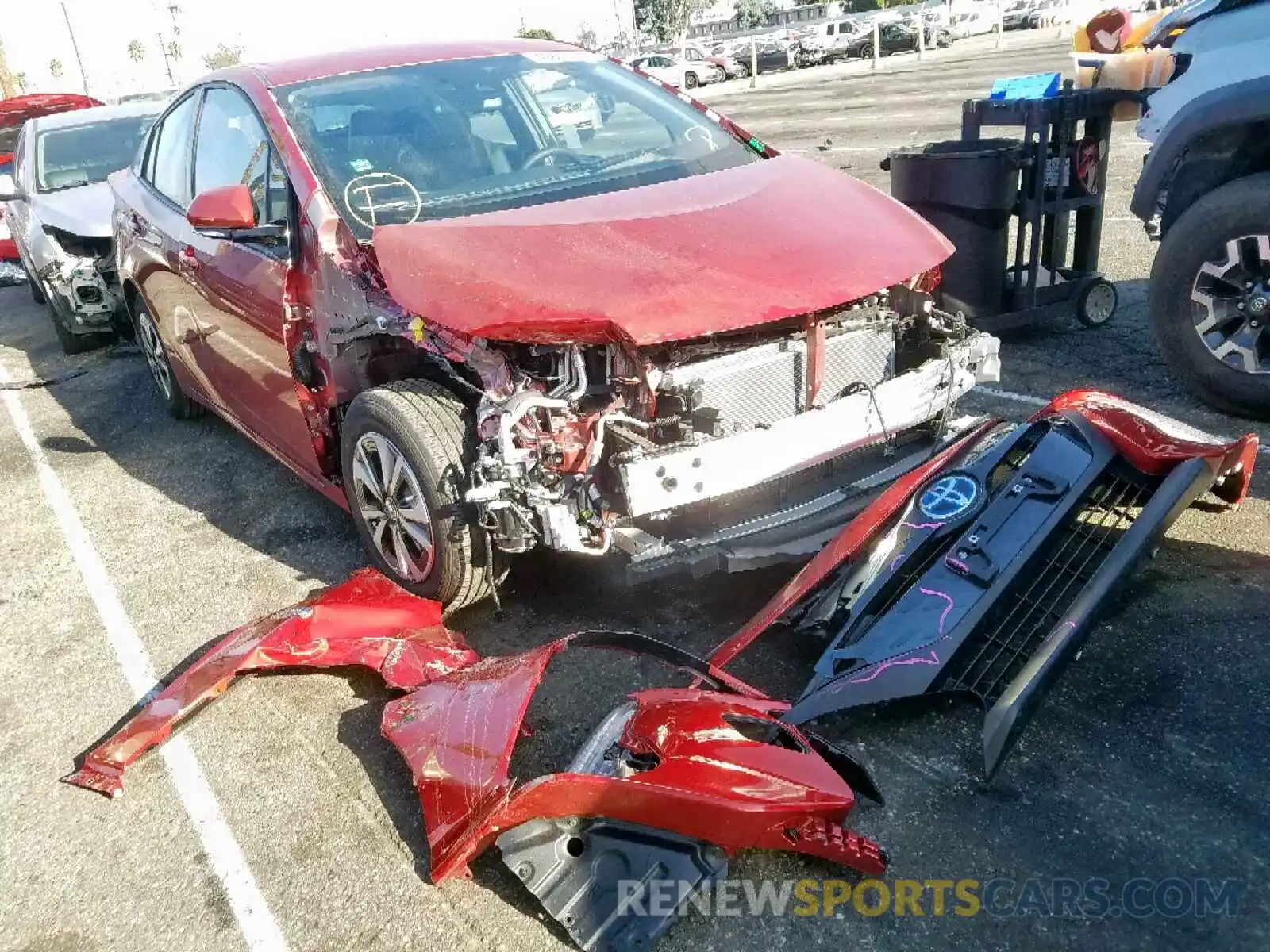 1 Photograph of a damaged car JTDKARFP8K3115364 TOYOTA PRIUS 2019